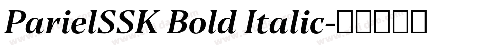 ParielSSK Bold Italic字体转换